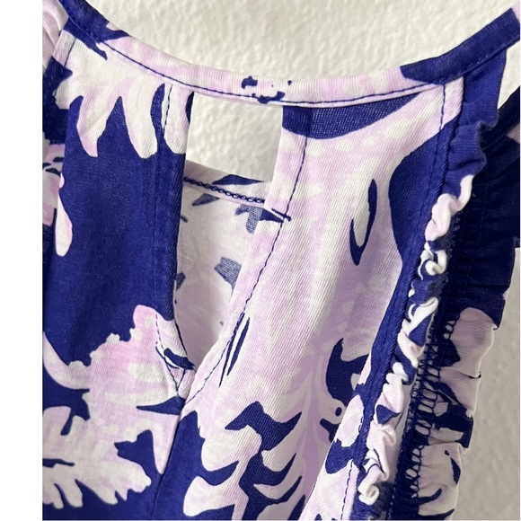 Lilly Pulitzer girls mini Alek dress turtle purple what the shell galaxy blue - Picture 4 of 7